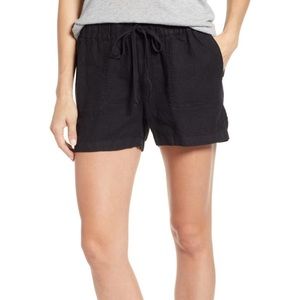 Caslon Black Linen Shorts - Medium